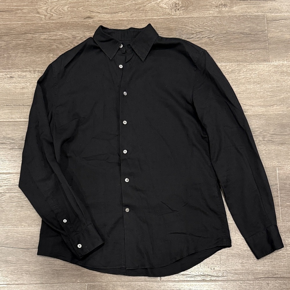John Varvatos Black Casual Button Down Shirt